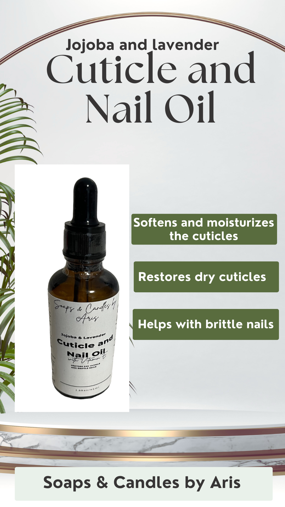 Cuticle and Nail Oil, Jojoba/Lavender
