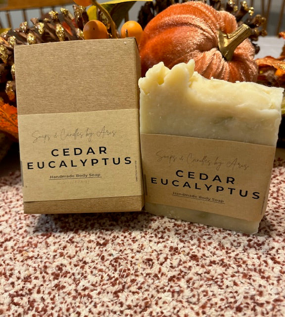Cedar Eucalyptus Handmade Soap – Green Clay, Lavender & Sweet Orange