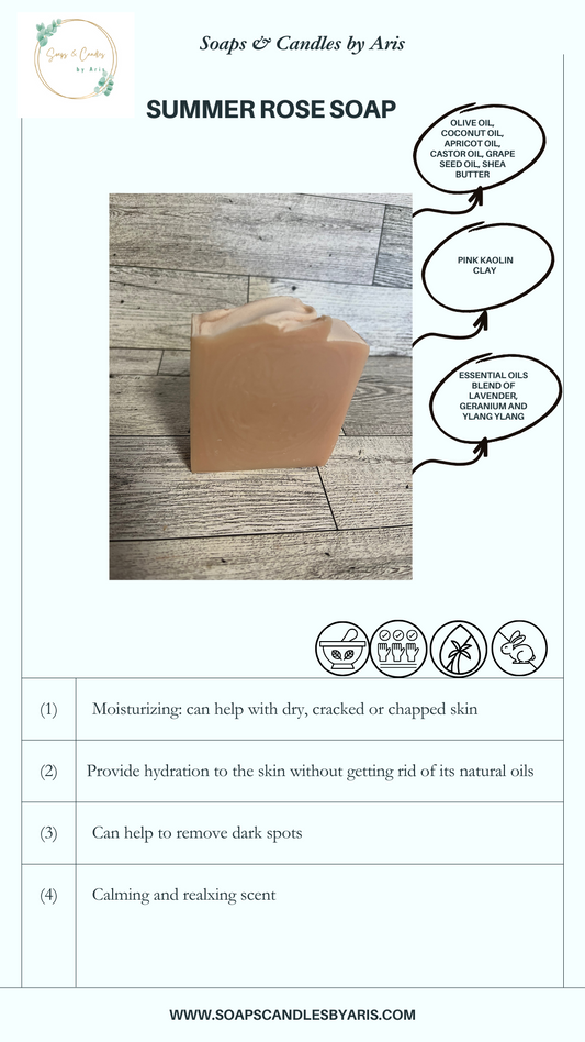 Summer Rose Handmade Soap