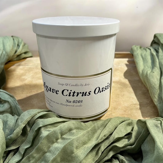 Agave Citrus Oasis Candle – Soy Coconut Apricot Wax | 9 oz Luxury Citrus Candle